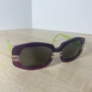 L.A. Eyeworks Calcutta 213 Sunglasses FRAMES ONLY Purple Green Oversized